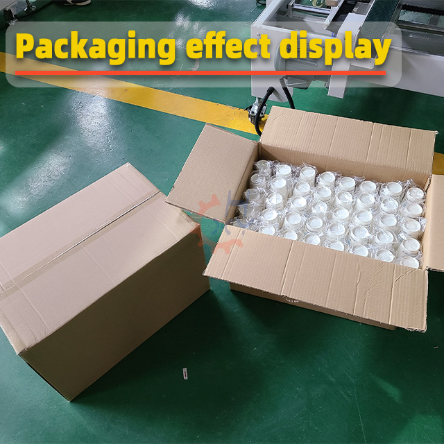 Empacadora de cajas para línea de empaque de vasos de papel desechables